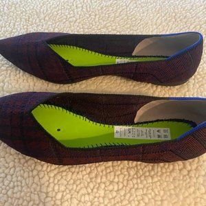 Rothy's Vintage Cranberry Plaid Pointed Toe